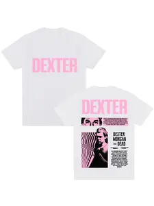Summer New Men's Top TV Series Dexter Morgan Is Dead T-shirt Men's Retro Fashion Harajuku T-shirt Extra Large Casual Round Neck T-shirt Street Wear