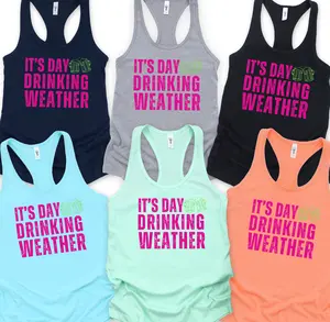 Day Drinking Weather WOMENS FIT Tank Top Casual Breathable