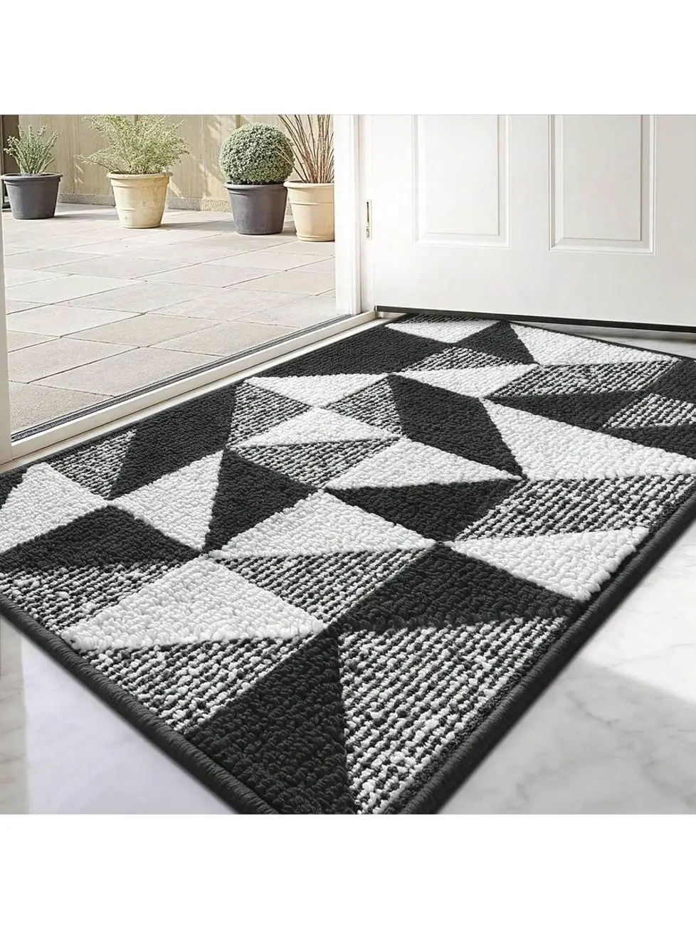 Sour Lemon Waterproof All-Season Door Mat, Low Profile Front Door Mat, Easy Clean Patio Mat, Dirt Trapping Door Mat Outside Entrance, Non-Slip Door Mat Indoor Entrance, Patio, Porch, Stain And Fade Resistant