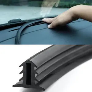 Pack of 1 Dashboard Strip, 6.56Ft Seal Protector Strip, Universal Slit Windshield Trim, For Trucks,Boats,RVs (Black)