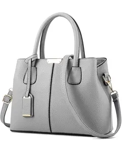 Women's Top-handle Cross Body Handbag Medium Size Purse Durable Leather Tote Bag Casual Commutter Bag for Work & Daily Use