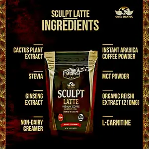 Sculpt latte premium coffee Beverage Creamy Reishi Beverage zero sugar