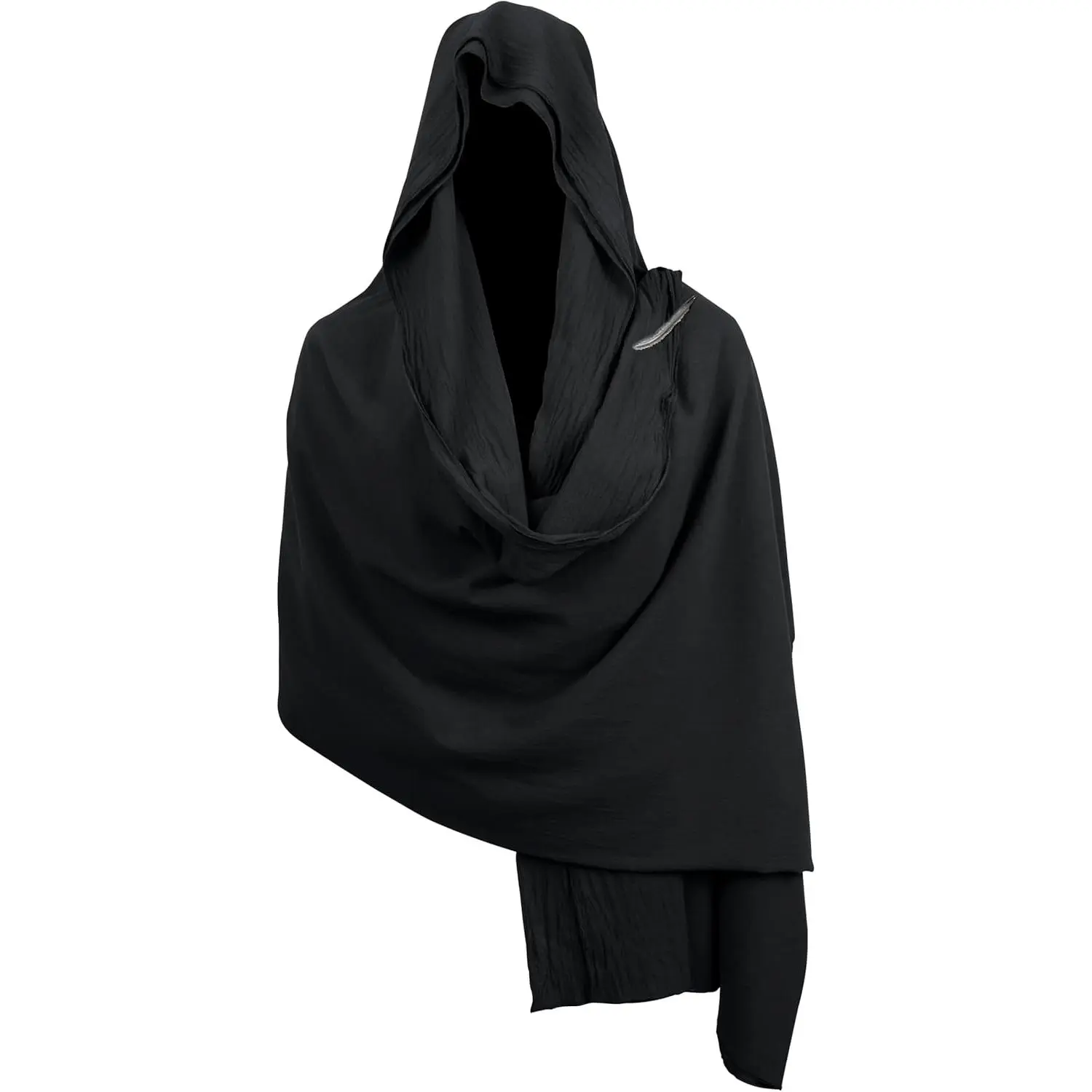 Medieval Black Padme Cape Shawl Post Apocalyptic Cloak Black Hooded Cowl Suitable for Halloween cosplay cosplay enthusiasts Theme parties, fashion street fashion crowd Stage performancesTikTokShopBlackFriday