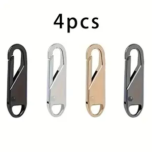 Quick zipper repair universal detachable zipper pull. Easily replace damaged zipper pulls on travel bags, clothing, backpacks, wallets and handicrafts.