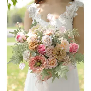 DIY Wedding Bouquet & Decor Kit - Light Pink Artificial Flower Combo