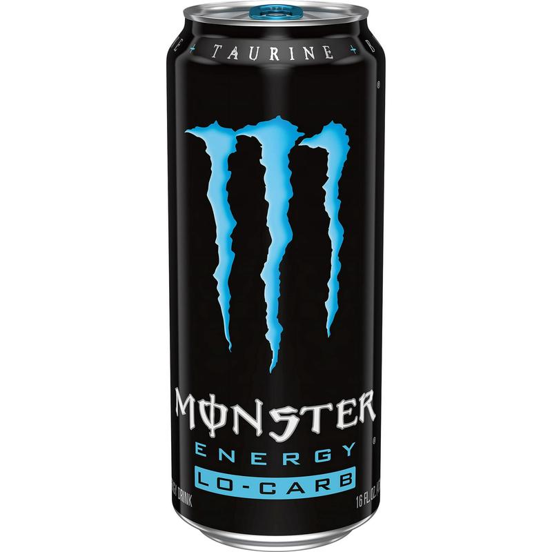 Monster Energy, Lo-Carb Monster, Low Carb Energy Drink, 16 Ounce (Pack of 15)