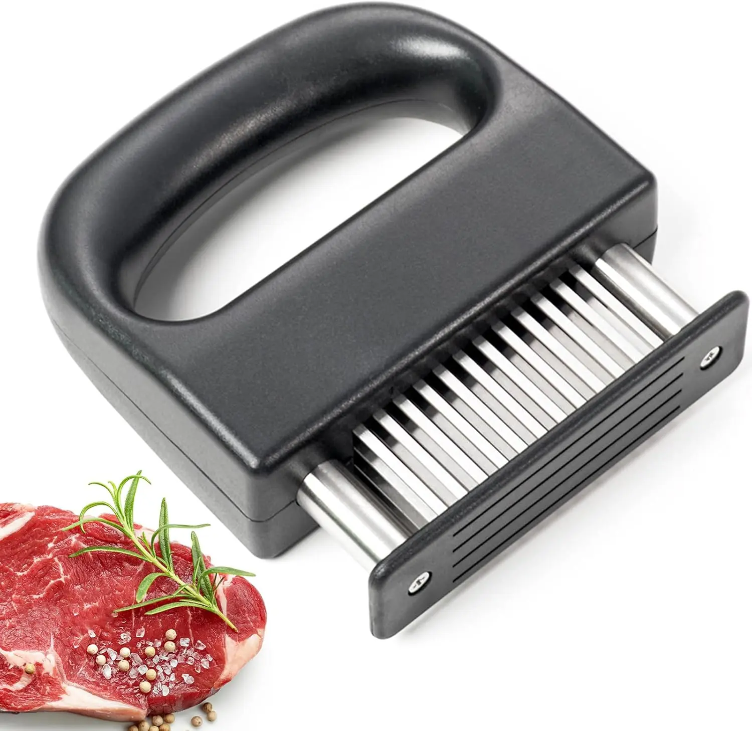 2026 New Meat Tenderizer, Meat Tenderizer Tool with 48 Stainless Steel Ultra Sharp Needle Blades Kitchen Cooking Gadgets for Tenderizing Beef, Turkey, Fish, BBQ, Pork, Fish