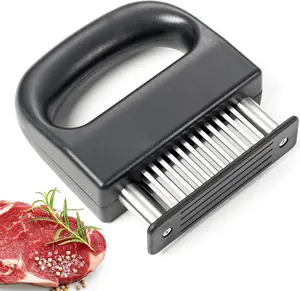 2026 New Meat Tenderizer, Meat Tenderizer Tool with 48 Stainless Steel Ultra Sharp Needle Blades Kitchen Cooking Gadgets for Tenderizing Beef, Turkey, Fish, BBQ, Pork, Fish