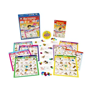 Sign Language BINGO Game for Kids & Classrooms – Learn 201 American Sign Language (ASL) Signs – Educational Bingo Set with 48 Laminated Boards, 192 Calling Cards, Chips & Storage Bags – Great for Speech Therapy, ESL & Deaf Education