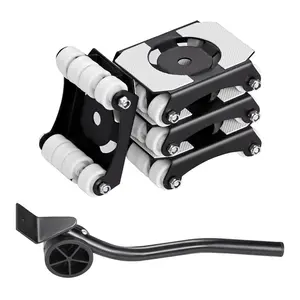 VEVOR Furniture Dolly,  750 lbs Load Capacity, Heavy Duty Furniture Movers with Wheels, Carbon Steel Panel, Dual-Row & Eight-Wheel Structure, Furniture Lift Slider Tool Set for Appliances, Sofa, Fridge