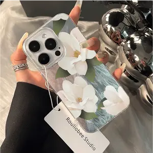 Cape jasmine  Premium all-inclusive English alphabet cell phone case for Galaxy A03 A03S A04S 4G A1 A12 A13 LIE 4G A14 A15 A23 A25 5G A32 4G A35 5G A51 4G A53 5G   FE iPhone 7 7 PLUS 8 8 PLUS X XR XS XS MAX 11 12 13  14 14 PRO 15 15 PRO  16 16 PRO