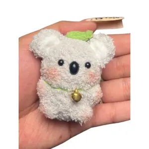 Cute Fluffy Koala Crochet Keychain K022