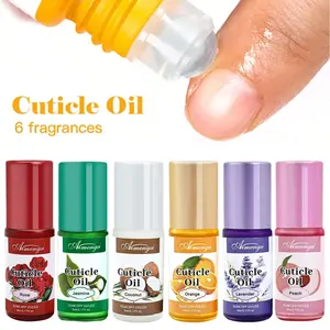 6 Smells 5ml Cuticle Oil, Cuticle Nourish, Nail Care Nutrition Oil LG rapeseed Oil Amino acids Natural Keratin Vitamin A And Vitamin D Nail Strengthening Care， For Daily Use, Very Portable Orange, Lavender Odor