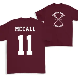 Teen Wolf McCall 11 T-Shirt, Beacon Hills Lacrosse Graphic Tee Stilinski Hale Lahey Inspired Shirt Vintage TV Show Fan Unisex Gift