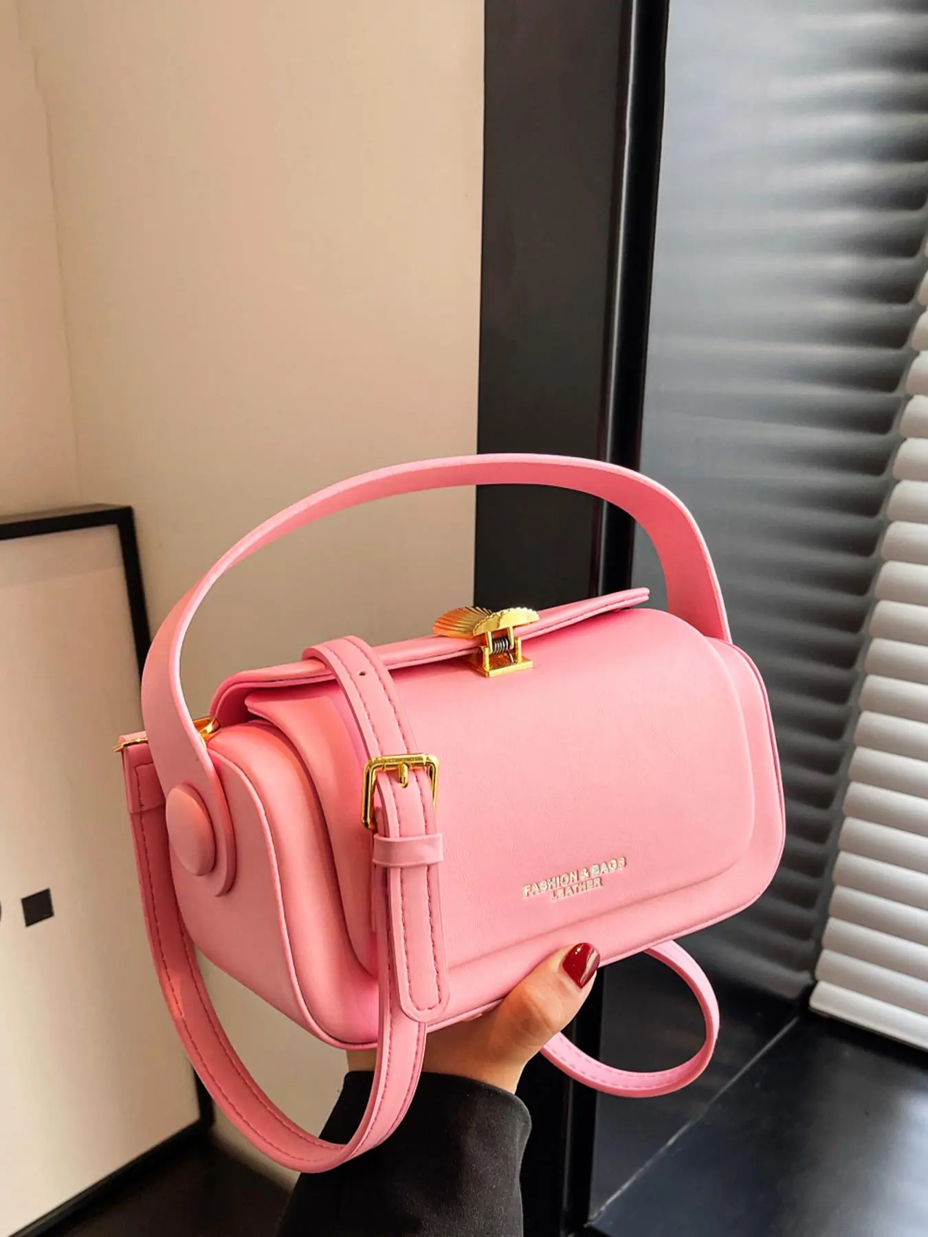Women's Solid Color Handbag, Simple Casual Versatile Adjustable Strap Commuting Shopping Street Dating Bag, All-match Bag for Daily Life, Sling Bag, Everyday Shoulder Handbag, Daily Commute Bag
