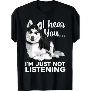 Funny Siberian Husky Dog Lover T-Shirt for Men & Women