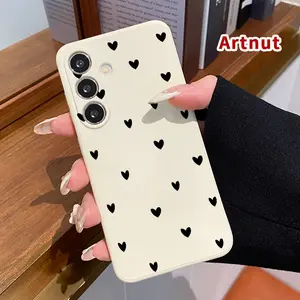 Hearts in Harmony Phone Case Compatible with Samsung Galaxy S26 S23 Ultra S24 Plus S25 S22+ Plus  Liquid Silicone TPU Anti-Fall Ultra Slim Soft Bumper Cover for Girl