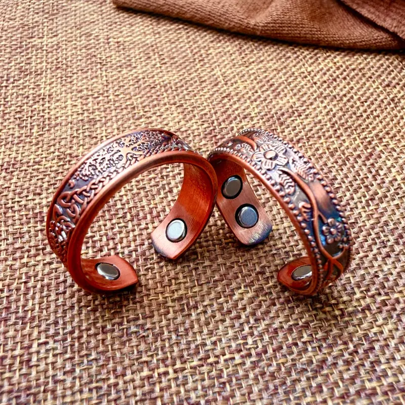 Adjustable Copper Magnetic Ring, Unisex Hypoallergenic Band Ring, Comfortable Everyday Wear, Meaningful Gift for Women and Men
