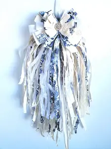 Blue White Chinoiserie Rag Bow