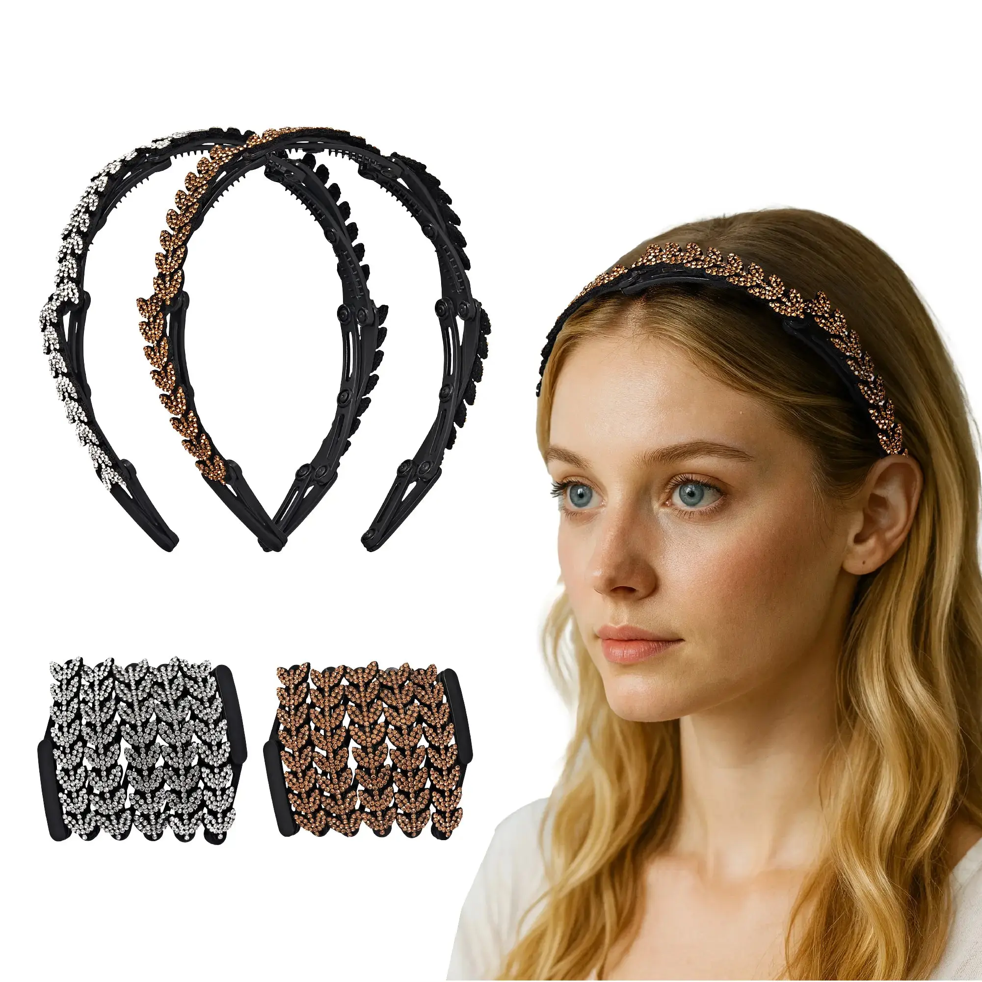 Leaf Gold/Silver (2pcs)