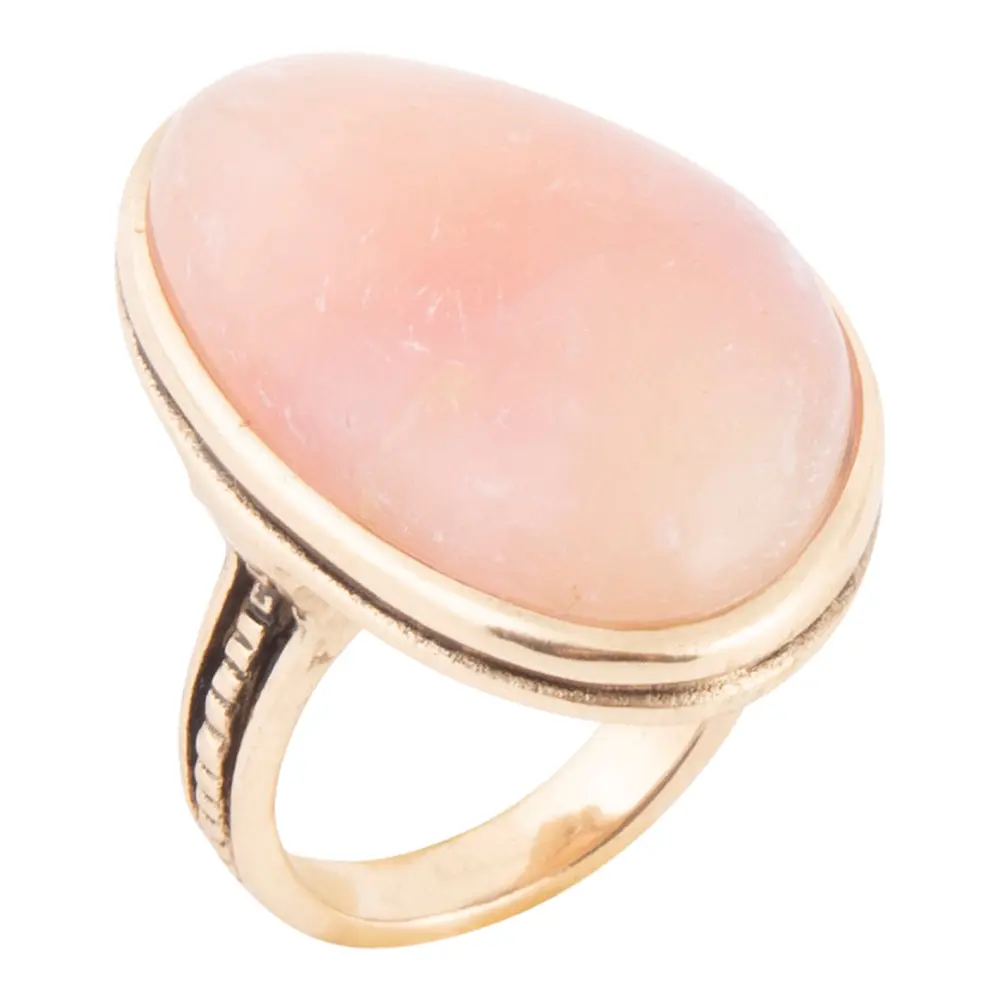 Pink Opal Golden Statement Ring Pink Opal Golden Statement Ring