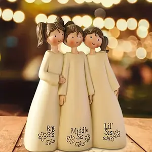 1pc Exquisite Three Sisters Statue - Celebrating Unbreakable Friendship, Memorial Gift, Figurine Decoration for Indoor Desktop, Outdoor Lawn, Yard, Garden Perfect Eid Al-Adha Mubarak, Anniversary, Birthday, and Special Occasions