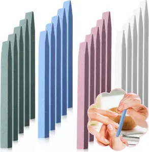 8 Pcs Stone Nail File Pumice Stick for Fingernails Pumice Rock Nail Cuticle Pusher Rock File for Home Salon Toenail Buffing Tool (