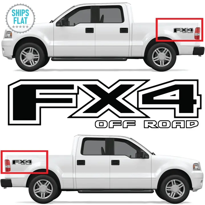 FX4 Off Road Replacement Bedside Decals