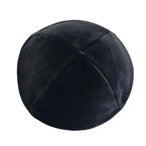 Kippah 20 cm Black Velvet 4 Sections Yarmulke