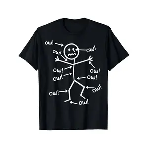 Humorous Chronic Pain Awareness T Shirt for Summer Casual Wear Round Neck Short Sleeve Machine Washable Everyday Top graphic tee