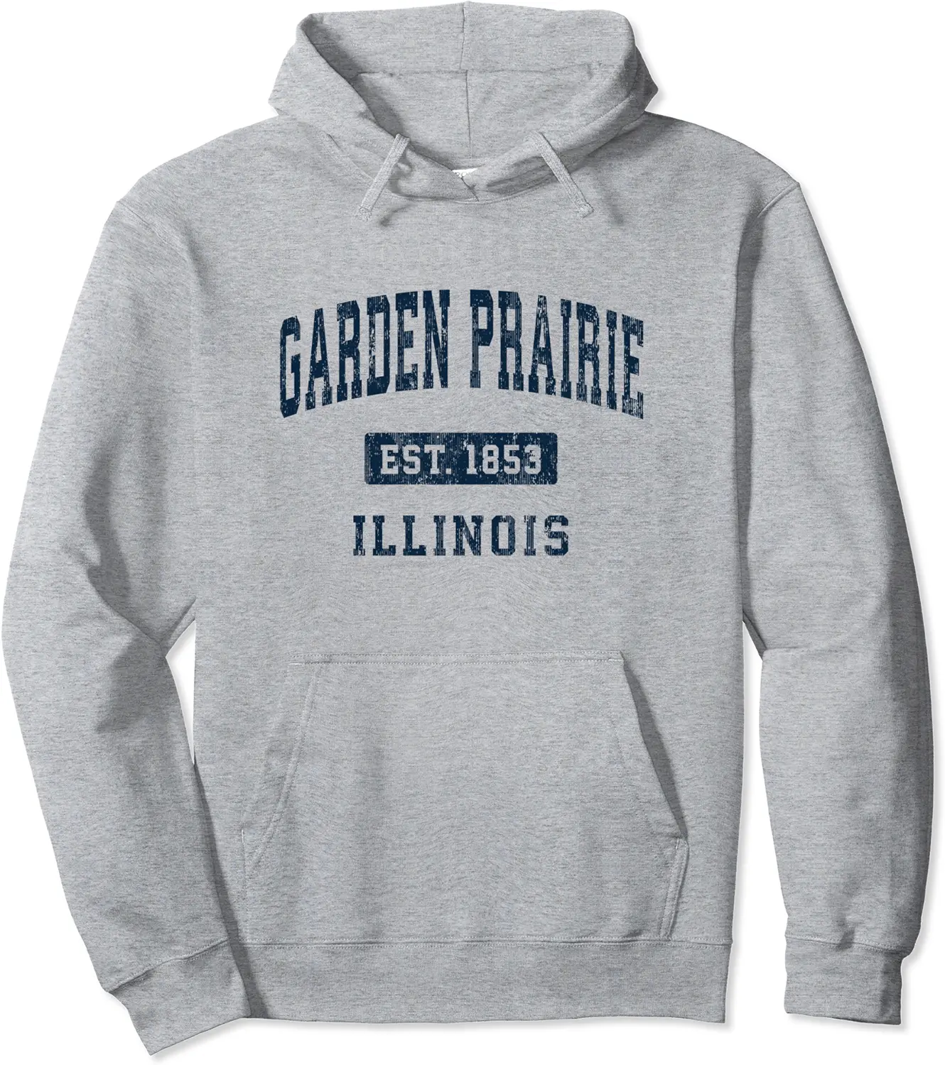 Garden Prairie Illinois IL Vintage Athletic Sports Design Pullover Hoodie - Keithhodges Shop 47B0BHXC64BT
