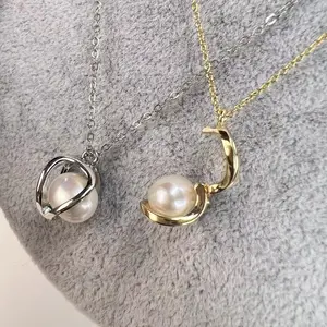 【Cage Necklace】Freshwater Pearl Necklace elegant necklace Anniversary Daily