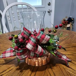 Christmas Centerpiece with greenery