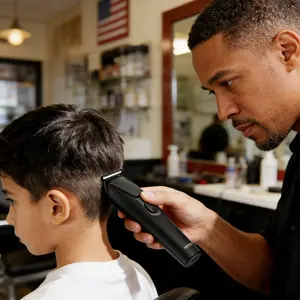 HImai Automatic Vacuum Hair Clipper for Adults and Kids Rechargeable Cordless Grooming Trimmer with Built-In Suction Catch Bin and Quiet Motor