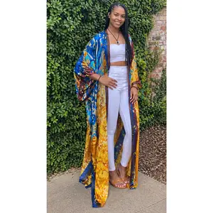 Helene Women's Silky Printed Kimono