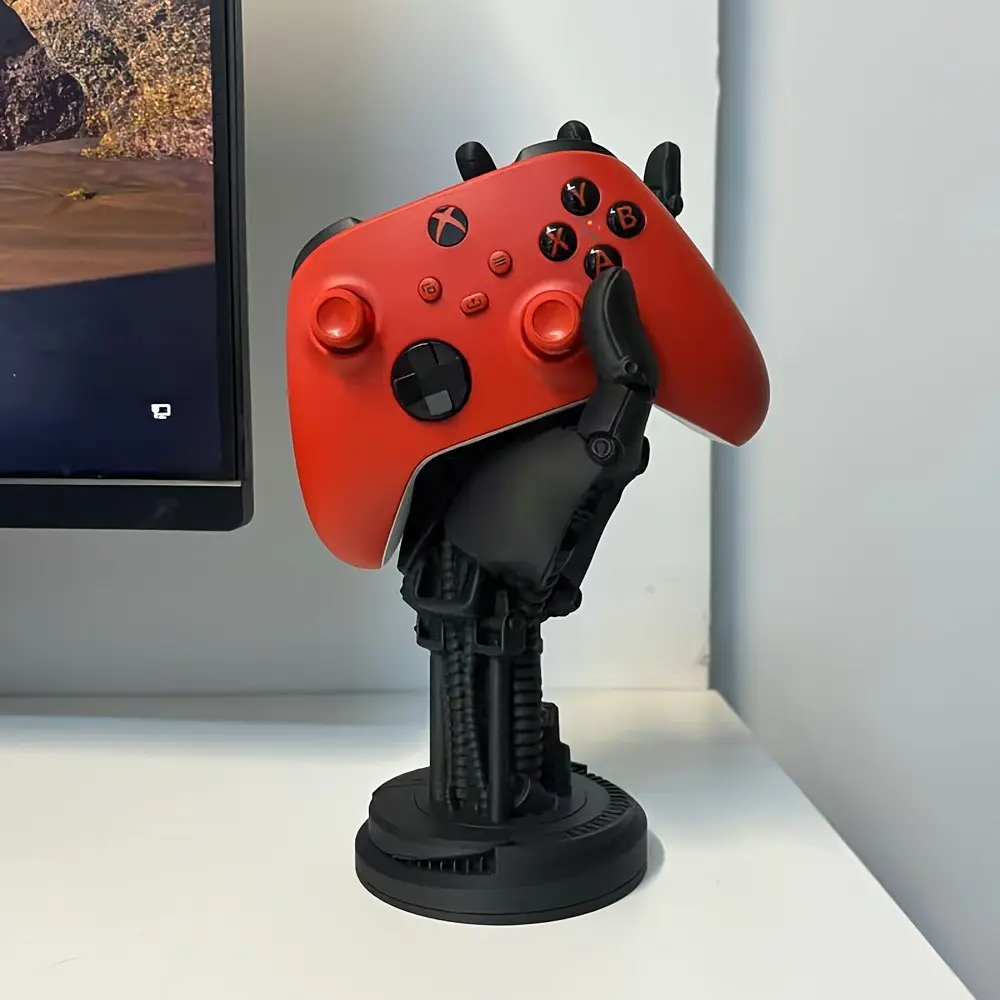 3D Printed Cyberpunk Game Controller Holder for Xbox & Ps5, Gaming Accessories, Unique Ornament Design, Perfect for Gaming Enthusiasts, Durable Bracket Construction