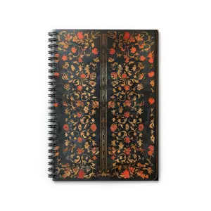 Dark Academia Spiral Notebook- Ruled, Lined- Dark Academia School Supplies- Moody Vintage Floral Roses Dark Academia Aesthetic Notebook- Ruled Line