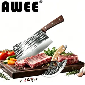 Hand Forged Kitchen Cleaver Set | Perfect Father's Day Gift For Home Chef & BBQ Lovers