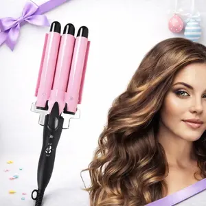 Women's Three-Barrel Curling Iron, 22mm Wave Pattern Hair Styling Tools, Suitable for Women and Girls