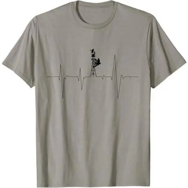 Tower Climber Electrician - Heartbeat T-Shirt