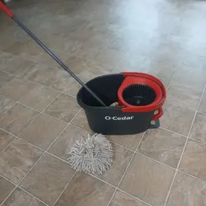 This O CEDAR mops are my absolute favorite. i have not used another mop since and i also have an extra mop and bucket for the house i clean.  My walls and door stay shiny with this mop. I couldn't recommend a more durable, cheap and easy mop to clean with