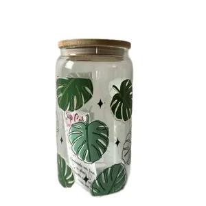 Monstera Leaf Glass Drinkware - Perfect for Your Next Beverage