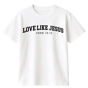 Love like Jesus Shirt, Christian Graphic Tee For Women, Bible Verse Printed T-shirt, Unisex Christian Tshirt, Gift For Jesus Lover, Casual Womenswear Cotton Top Summer Short