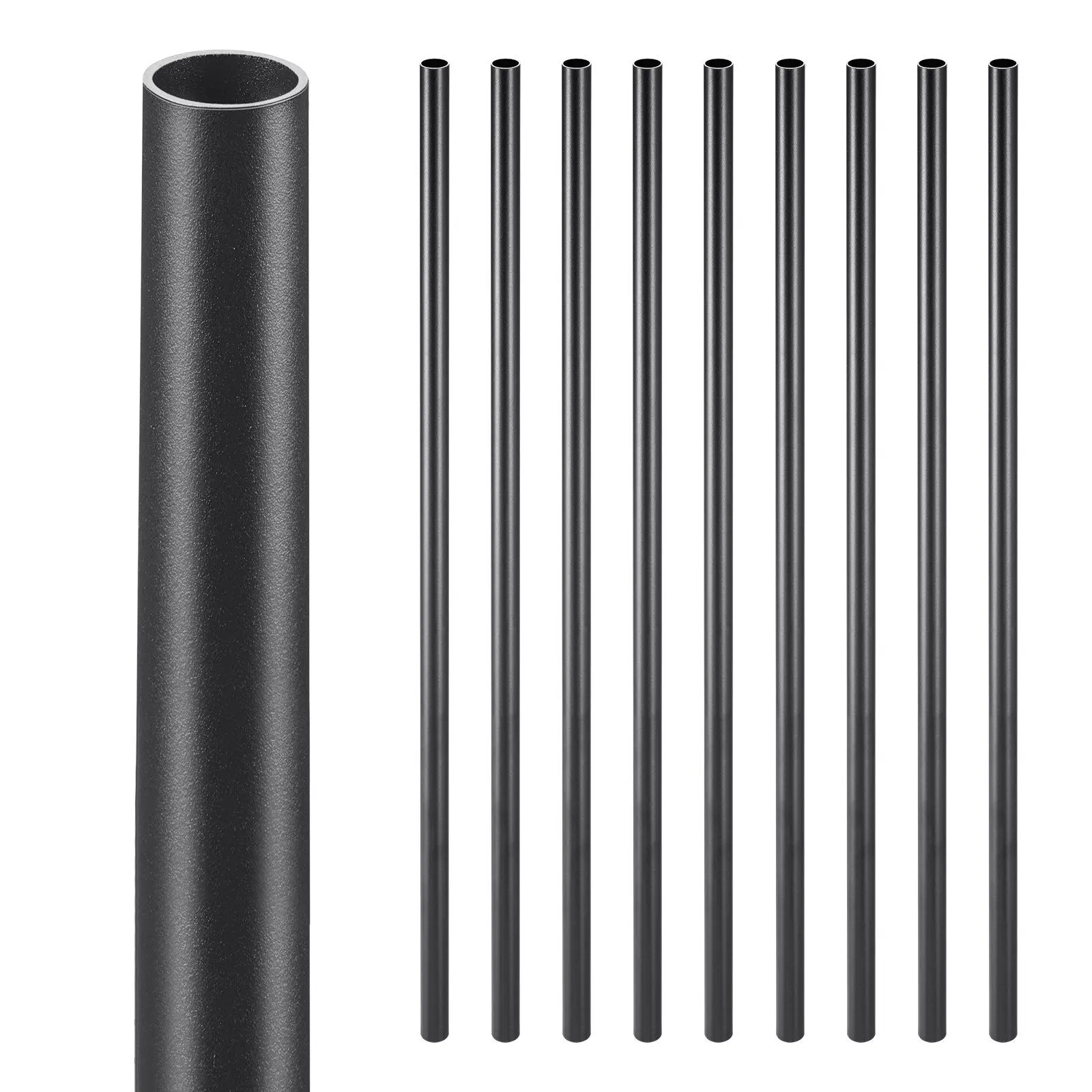 VEVOR Metal Staircase Balusters 51 Pack 26 In Aluminum Spindles with Screws/Rail Caps