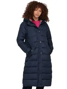 Barbour Crimdon Hooded Puffer Jacket Navy 8 Womenswear Zipper