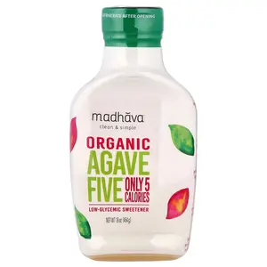 Madhava Clean & Simple, Organic Agave Five®, Low-Glycemic Sweetener, 16 oz (454 g)