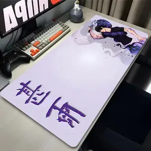 Jujutsu Kaisen Anime Mouse Pad, Black and White Manga Gaming Desk Mat with HD Print Surface, Anti-Slip Rubber Base, Durable Thick Design, Extended Keyboard Mousepad for PC Gamer Setup