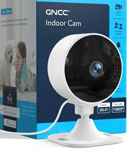 GNCC Indoor Security Camera with 2.4G WiFi, Full HD 1080P, AI Motion Detection, Sound Alert, 2-Way Audio, Night Vision, Cloud & SD Card Storage – Works with Alexa, Google Home for Home Surveillance, Baby/Pet Monitor