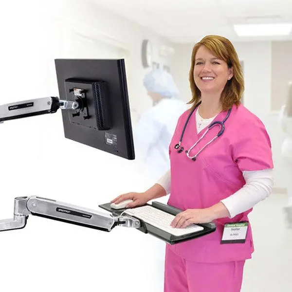Ergotron 45-354-026-0 LX Sit-Stand Wall Mount Keyboard Arm N/R