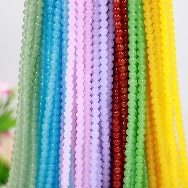 [A006] 4mm Glass Seeds Beads (400pcs) - Long-Lasting DIY Beading Supplies, Durable Picks for Jewelry Making, Ideal for DIY Enthusiasts